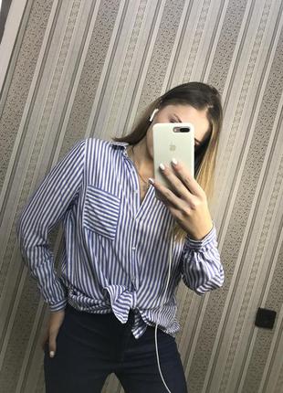 Сорочка в смужку, блузка2 фото