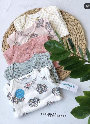 Боді з коротким рукавом, бодік, боді, бодік для дівчинки картерс 3м,6м