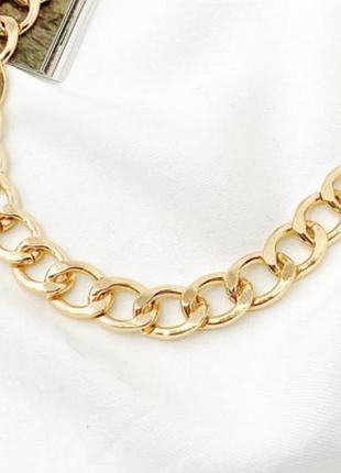 Массивная цепь чокер на шею