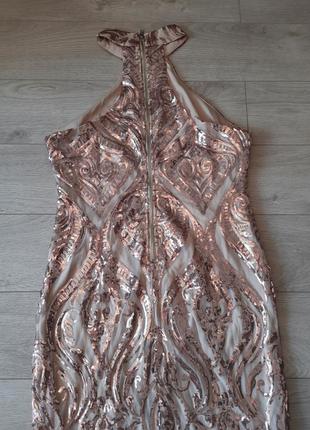 Ефектное і дуже красиве плаття міді , на сітці розшитое паєтками .дуже дорого виглядає7 фото