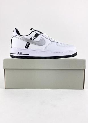 Кросівки nike air force low white silver.