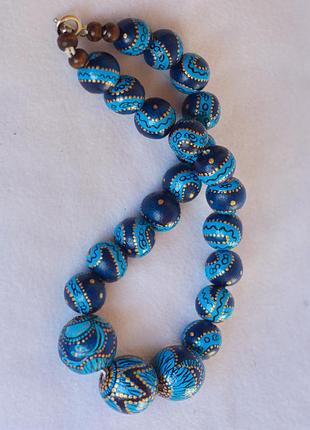 Бусы "сапфировый цвет" 2