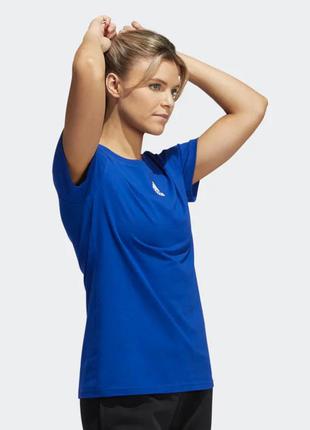 Синяя футболка адидас/adidas оригинал3 фото
