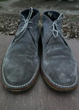 Чоловічі сірі замшеві черевики чукки dunhill3 фото