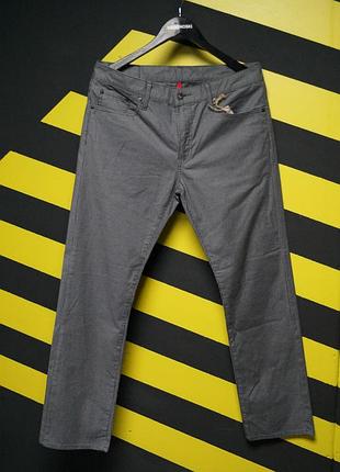 Классические джинсы-брюки в мелкий узор (slim fit straight)