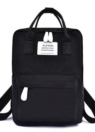 Рюкзак для девочки подростка школьный, водонепроницаемый в стиле канкен черный flame horse (av230)