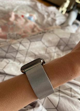 Новый ремешок для apple watch 🍎 миланская петля серебристый / milanese loop silver4 фото