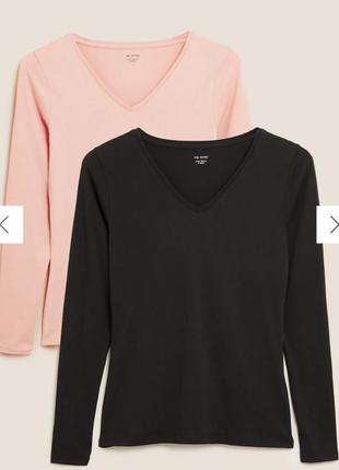 Топ рожевого кольору v-виріз навколо шиї довгий рукав