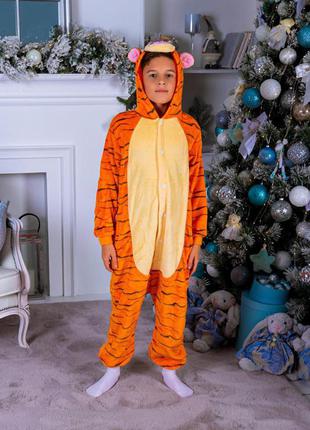 Пижама кигуруми для детей и взрослых тигр|кенгуруми