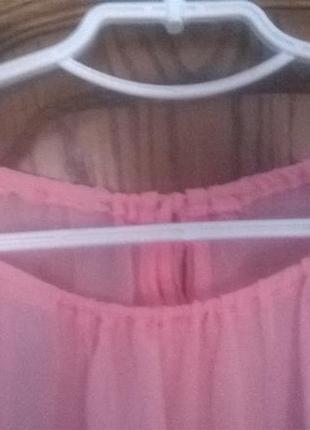 Шифоновая блузка нежно розового цвета5 фото