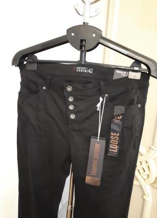 Стильные мужские джинсы из черного котона\зауженные\chicoree\р.м- l4 фото