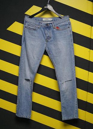 Завужені джинси з потертостями (vintag slim)