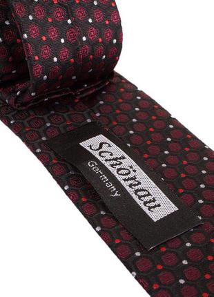 Темно-красный полиэстеровый узкий галстук  schonau (шонау) - 072 фото