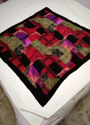 Шолковый платок шов роуль 100%шелк