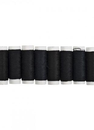 Набор ниток черных, 10 штук №40