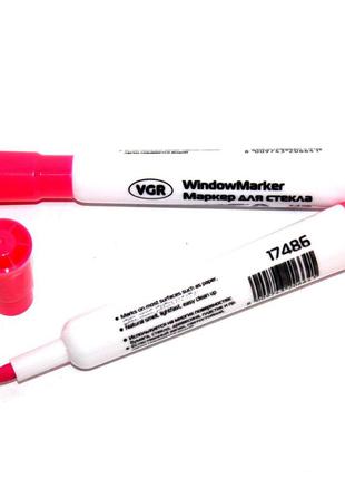 Маркер для стекла vgr, 2 - 4 мм, клиновидный, на водяной основе, меловой, розовый