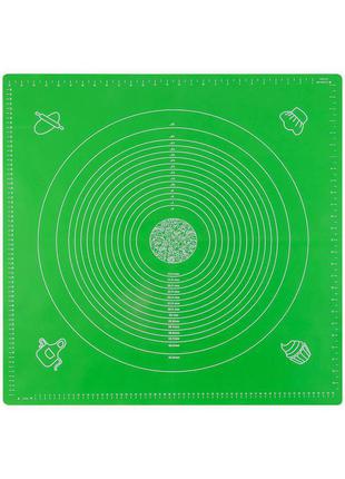 Килимок для розкачування тіста з розміткою 40 * 50 см зелений