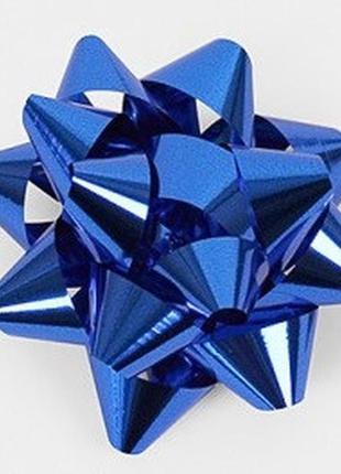 Бантик подарунковий синій 3,5 см