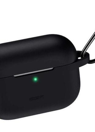 Чехол для airpods 3  и airpods 3 pro черный с карабном