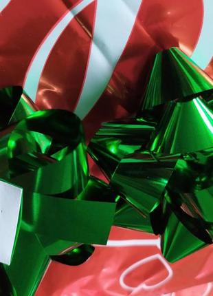 Бантик подарочный, зеленый, размер 8 см2 фото