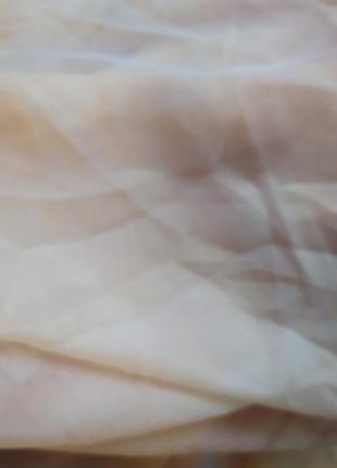 Тюль с узорными разводами персик 70*325 см