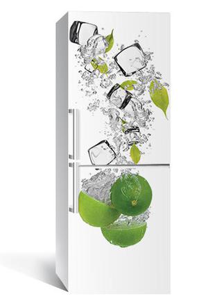 Наклейка на холодильник  "река в париже" 650х2000мм разные цветв виниловая 3д наклейка декор на кухню.хит!