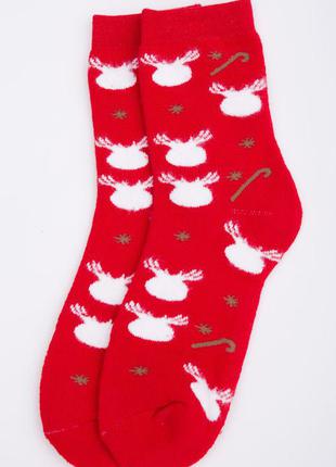Носки женские "новогодние" цвет красно-белый