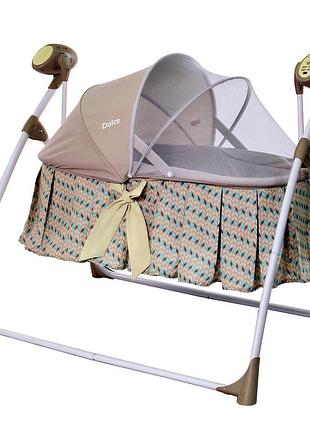Колиска-гойдалка dolce, «carrello» (crl-7501) колір arrow beige (бежевий)