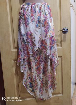 Юбка шифон ассиметричная