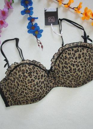 Бюстгальтер анжелика балконет в леопардовый принт  tu
