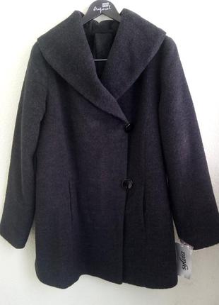 Последние размеры. шерстяное пальто от польского бренда sywia (7021)1 фото