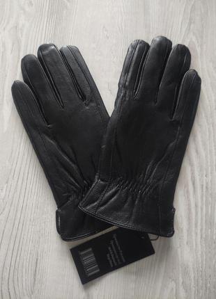 Мужские кожаные перчатки, махра, румыния1 фото