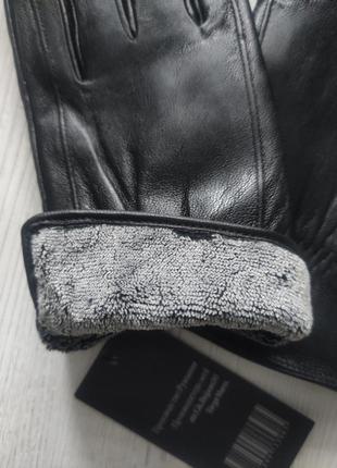Мужские кожаные перчатки, махра, румыния4 фото
