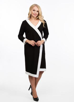 Сукня олеся ак-260 трикотаж чорно-біле мері (зразок)
