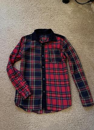 Новогодняя байковая рубашка next