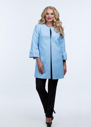 Кардиган алеся лю-18 жаккард голубой удл. леония