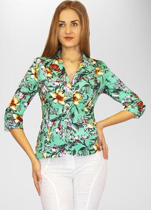 Жакет олеся н-27 м'ята квіти