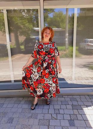 Сукня олеся ла-64/св-4-5 креп шифон чорний квіти