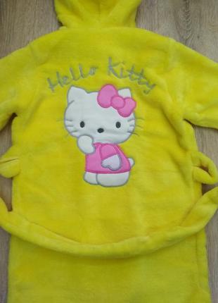 Теплий 🎀 махровий халат для дівчинки з кітті