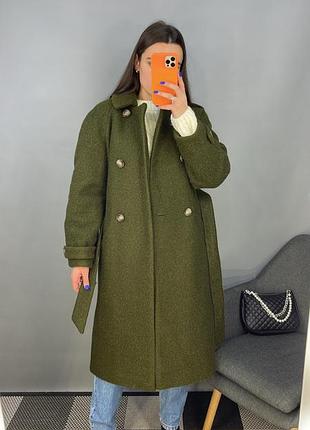 Пальто хакі topshop2 фото