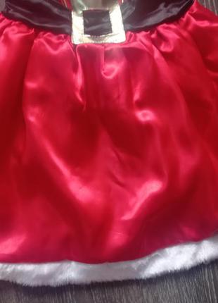 Карнавальное платье мисс санта 3-5 лет код 23х