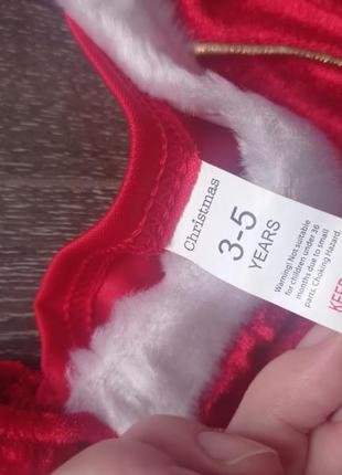 Карнавальное платье мисс санта 3-5 лет код 23х