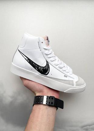 Кросівки blazer mid 77 white black ‘sketch’ кроссовки