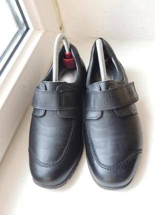 Фирменные мягкие кожаные туфли hasten (германия) р.37 (евро 4)