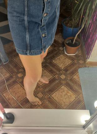 Джинсова спідниця трапеція, джинсовая юбка трапеция4 фото