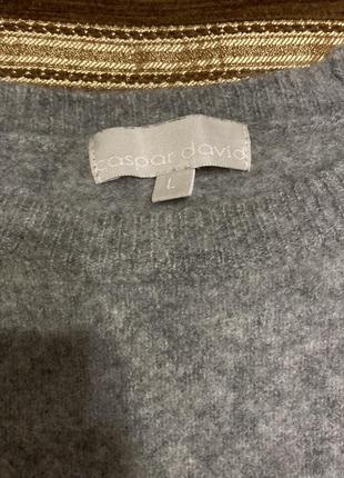 Кашеміровий светр caspar david 100% cashmere (джемпер/пуловер/кардиган/реглан/гольф)3 фото