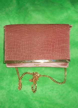 Клатч из бархата с ремешком через плечо dune