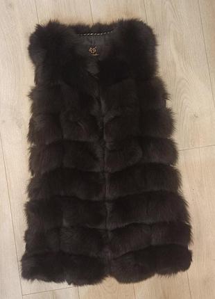 Меховая жилетка из песца