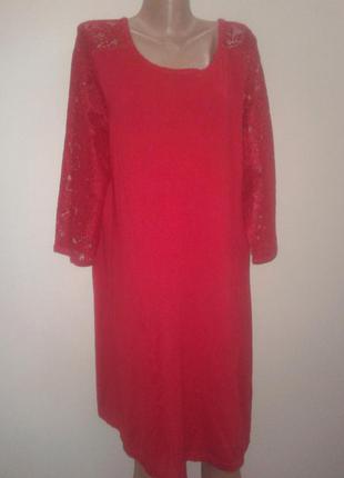 Євро 50р віскоза f&f сукня червоне
