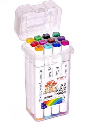 Набор скетч-маркеров 12 цветов 2019-12 в пластиковом боксе